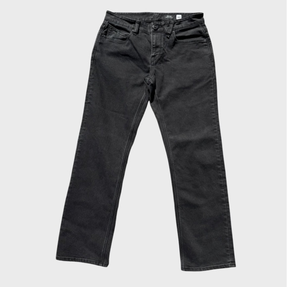 Volcom Mens Solver Modern Straight Black Jeans 30x29 Skater Grunge Surf Emo